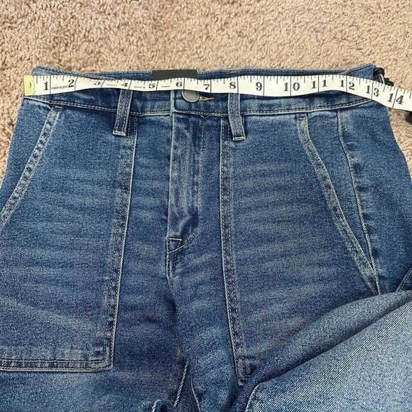 Blank NYC Women's 26 Straight Leg Big Pocket Carpenter Jeans Medium Wash Denim - Picture 8 of 11